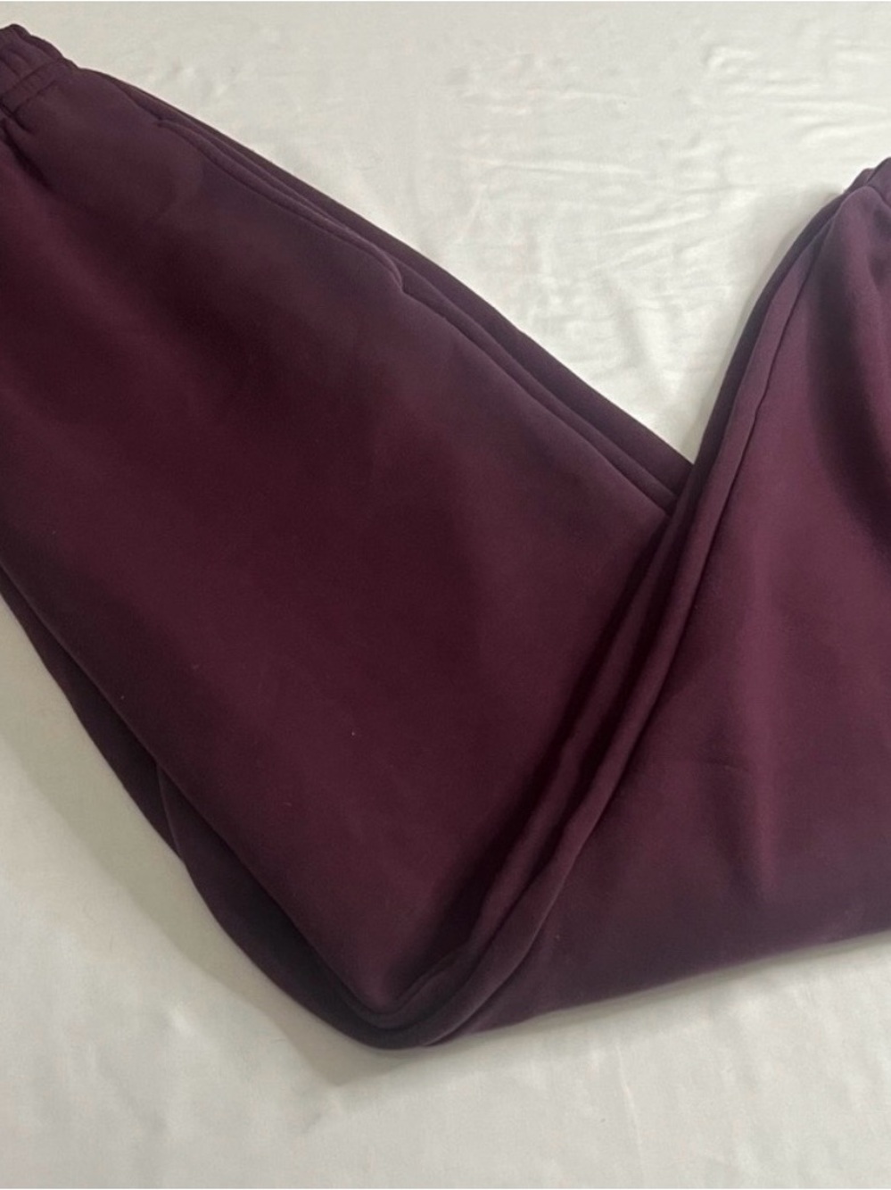 LazyPants Women’s Small Petite Burgundy Fleece Lounge Sweatpants Pull On Pants